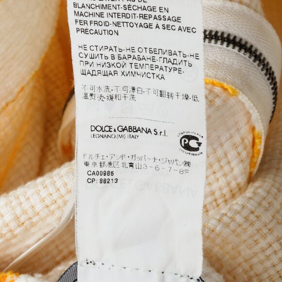 Dolce & Gabbana SS/13 Yellow and White Striped Jacquard Sleeveless Mini Dress - Picture 9 of 9